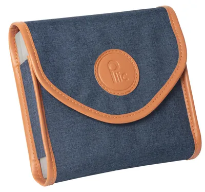 Image de Pilulier semainier jumbo tissu bleu organiseur médicaments grande capacité