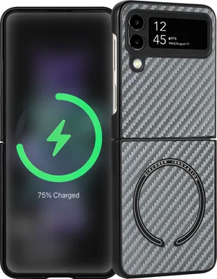 Obrázok produktu pre Pre Samsung Galaxy Z Flip4 5G MagSafe Magnetické puzdro na telefón z uhlíkových vlákien New