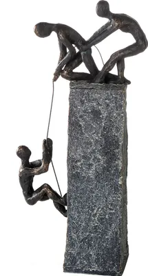 Produktbild von Casablanca by Gilde Dekofigur Skulptur Assistance bronzefarben, dunkelgrau H. 43 cm,59774