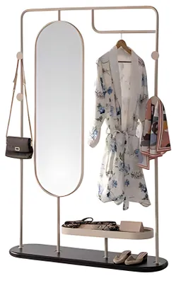 Image de Porte-manteau avec miroir pratique et élégant pour toute garde-robe à domicile