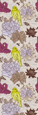Produktbild von Blumen Kunstdruck Bild - Blumenfantasie (158 x 53 cm)