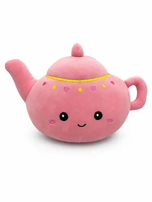 Produktbild von Teekanne Kuscheltier 27 cm Rosa Kawaii Teekanne Plüschtier Stofftier Weiches Geschenk für Kinder