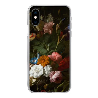 Produktbild von MuchoWow® Handyhülle Schutzhülle Hülle für iPhone X Vase mit Blumen - Gemälde von Rachel Ruysch Silikon Softcase Handy Hülle - Handyhülle