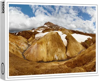 Produktbild von raxxa Premium-Puzzle "Panorama Bergkette mit Schneeresten", 1000 Teile