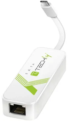 Image de Techly USB 3.1 Typ C RJ45 10/100/1000 Adapter, weiß