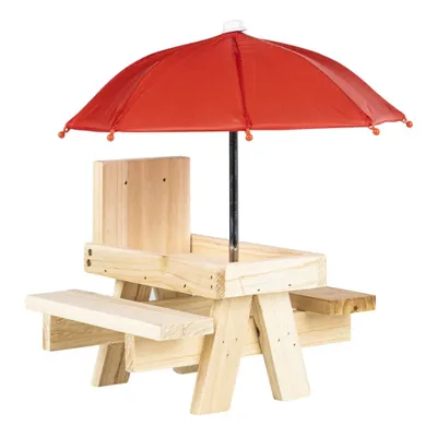 Produktbild von HI Eichhörnchen-Futterspender mit Regenscrm Beige