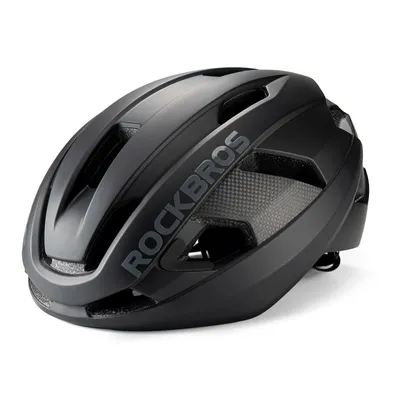 Produktbild von ROCKBROS Fahrradhelm Abnehmbares Innenfutter mit Magnetverschluss Leichter Carbon Seitenpanel Helm Damen Herren 54–60 cm Schwarz