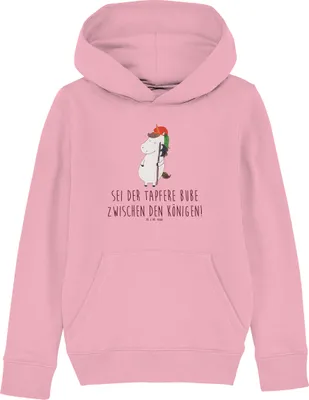 Produktbild von Mr. & Mrs. Panda Kinderpullover Einhorn Junge 12-14 Jahre (152/164) - Baumwolle Pink - Geschenk, Unicorn, Sweatshirt, Pulli, Hoodie, Pullover, Mittelalter, Bube, Sweater