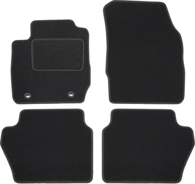 Image de Tapis De Sol Noir Velours Pour Ford Fiesta 2008-2011 4pcs, Ajustement précis, Base Antidérapante, Renforcée dans la Zone de la Pédale