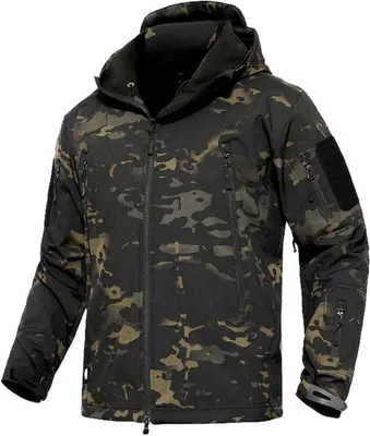 Produktbild von Taktische Softshelljacke für Herren, camouflagefarben und winddicht