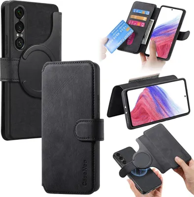 Immagine prodotto di Custodia CaseNeo MagSafe per Sony Xperia 1 VII Protezione RFID Pelle finta Retro Nero