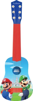 Produktbild von Lexibook K200NI Super Brothers Nintendo Mario Luigi Meine erste Gitarre, 6 Nylonschnüre, 53 cm, Anleitung inklusive, blau/rot