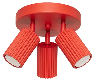 Obrázok produktu pre Stropné svietidlo KARBON 3P červené 3xGU10 10 W hliník 18 x 19,5 x 19,5 cm Sollux Lighting