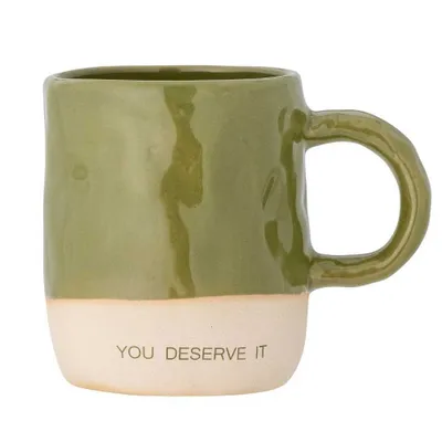 Produktbild von Bloomingville Becher NEO Grün YOU DESERVE IT Tasse Kaffeebecher Teebecher