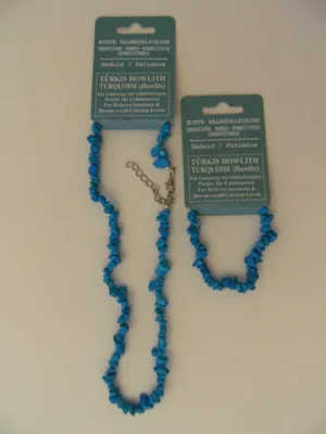 Produktbild von 1 Kette + 1 Armband, Türkis Howlith, Halbedelstein Sternzeichen Horoskop Ketten Armbänder