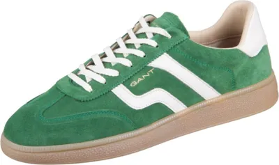 A single green Gant sneaker is shown against a white background.
