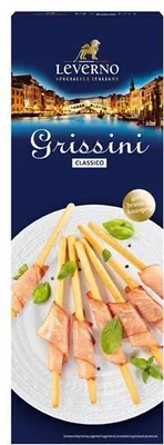 Produktbild von Leverno Grissini Classico 125 G Packung  Vegetarisch  Goldbraun & Knusprig