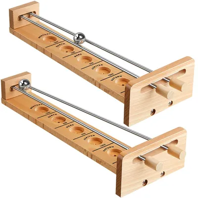 Produktbild von Holz-Ballspiel aus Buchenholz, abgerundete Kanten, fördert Hand-Auge-Koordination, Konzentration & Feinmotorik,für Jung & Alt, Zuhause & Büro(2pcs)