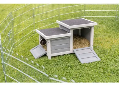 Produktbild von TRIXIE Kleintierhaus - grau/weiß - 70 × 43 × 45 cm