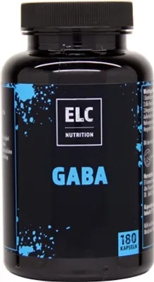 Produktbild von ELC Nutrition Gaba 180 Kapseln | Gamma-Aminobuttersäure | Nahrungsergänzungsmittel | Supplements