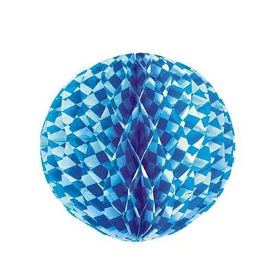 Produktbild von 10x Wabenball Ø 30 cm "Bayrisch Blau" schwer entflammbar