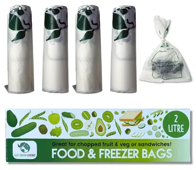 Produktbild von 140 kompostierbare Lebensmittelbeutel mit einem Fassungsvermögen von 2 Liter