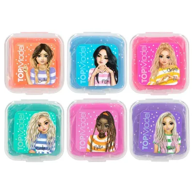 Produktbild von TOPModel Knetradiergummi 1 von 6 Stück Neon und Glitter - Auswahl n.Verfügbarkeit