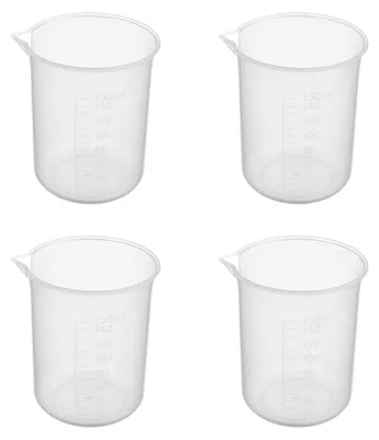 Obrázok produktu pre Sada 8 odmerných pohárov – objem 150 ml – priehľadný plast