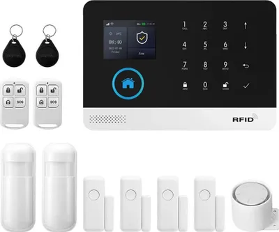 Immagine prodotto di Sistema di sicurezza d'allarme, integrazione smart home, monitoraggio remoto, kit 4G WLAN C, spina UE