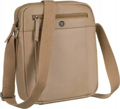 Produktbild von Peterson | Kleine Damenposttasche, aus Leder, Beige, 23x26x7 cm