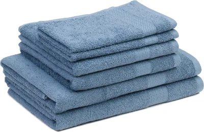 Produktbild von GÖZZE Frottierset Lucia 6-tlg 100% Baumwolle 480g/m2 Farbrein blau