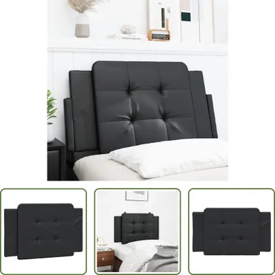 Produktbild von The Living Store Kopfteil-Kissen Schwarz 80 cm Kunstleder