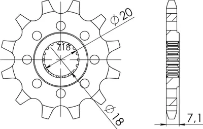 Productafbeelding van 432 12 Zelfreinigend Voor Suzuki Rm 125 '92-'07, Rmz 250 '10-'12 (Jtf427.12)