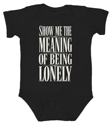 Productafbeelding van "Show Me The Meaning Of Being Lonely" - Popmuziek van een jongensband uit de jaren '90. Babybody, zwart, maat 0/3