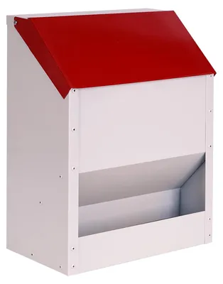 Hühnerfutterautomat, verzinkt, 25 kg, mit Deckel, Wandhalterung