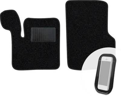 Produktbild von moto-MOLTICO Vorne Fußmatten Auto Velours Autoteppiche Schwarz Automatten Set 2-teilig passend für Renault Espace III 1996-2002
