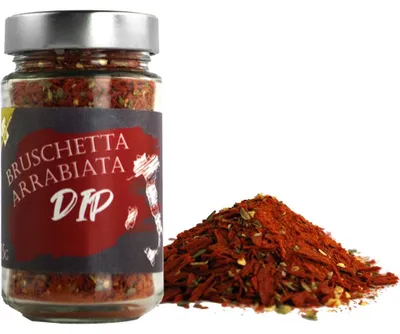 Produktbild von Bruschetta Dip Arrabiata Gewürzzubereitung hausgemacht Vegan 115g
