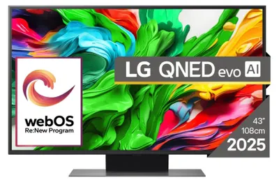Zdjęcie produktu dla LG QNED 43QNED87A3D, 109,2 cm (43"), 3840 x 2160 px, QNED, Smart TV, Wi-Fi, Czarny