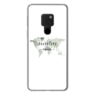 Produktbild von MuchoWow® Handyhülle Schutzhülle Hülle für Huawei P40 Lite Weltkarte - Grau - Zitate Silikon Softcase Handy Hülle - Handy
