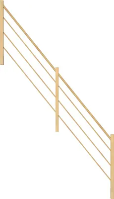 Obrázek produktu pro Schodišťové zábradlí model Korfu (smrk) rovné dřevo-dřevěné provedení-pravé