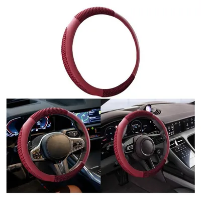 Obrázok produktu pre Poťah na volant, mikrovlákno, červená farba, univerzálna veľkosť (37-38 cm)
