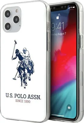 Zdjęcie produktu dla US Polo Assn. iPhone 12 / 12 Pro 6.1 Silicone Case Shiny White Pokrowiec ochronny Akcesoria