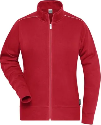 Produktbild von Sweat-Jacke mit Stehkragen und Kontrastpaspel red, Gr. XL