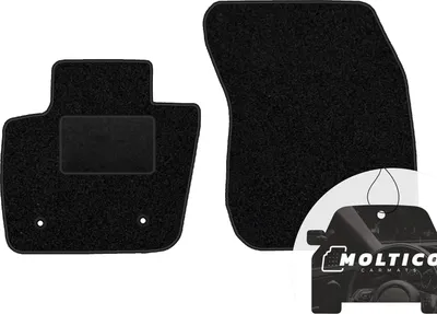 Produktbild von moto-MOLTICO Vorne Fußmatten Auto Velours Autoteppiche Schwarz Automatten Set 2-teilig passend für Ford Explorer 2001-2006
