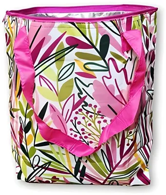 Produktbild von PolkaHome® Wiederverwendbare faltbare Kühltasche mit Aluminiumfolie - 25 Liter, 41 x 14 x 44 cm