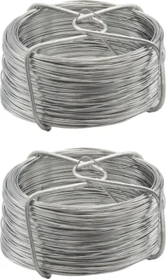 Produktbild von 80m Bindedraht Blumendraht Basteldraht Wickeldraht Gartendraht Silber 0,6mm Set