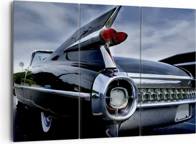 Produktbild von Bild auf Leinwand - Leinwandbild - Auto Retro Himmel - 165x110cm - Wand Bild - Wanddeko - Leinwanddruck - Bilder - Kunstdruck - Wanddekoration - Leinwand bilder - Wandkunst - CE165x110-0159