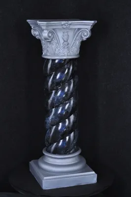 Produktbild von Säule Mäander Style Beistelltisch Marmoriert Dekosäule 100cm Griechische Antik Retro Rokoko Säule Barock Blumenständer Podest Handbemalt