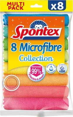 Image de Lavettes Microfibres Spontex Nettoyage Polyvalent Et Efficace - Spontex