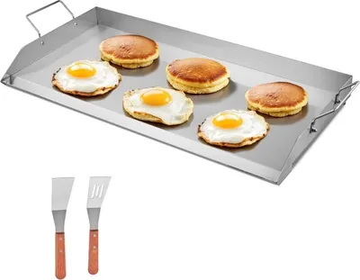 Produktbild von Edelstahl BBQ Grillplatte Flache Grillpfanne - Kochgeschirr 809x370mm für Grillen